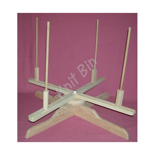 Knit Bin Hand Crafted Table-Top Yarn Swift, Choose from 2