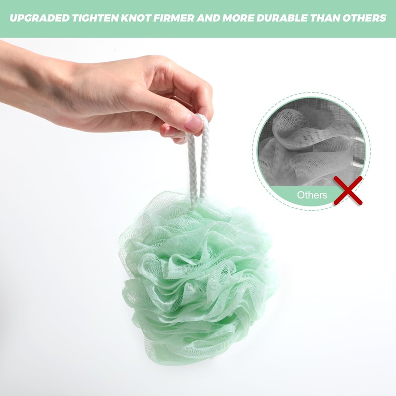 Pack of 4 Shower Puff Bath Sponge - Extra Soft