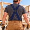 Heavy Duty X-Back Suspenders for Men – Adjustable 4-Hook Elastic