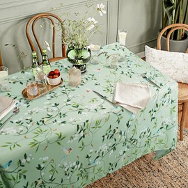 Virtumob Spring Summer Tablecloth Waterproof Fabric Oblong Table Cloth, Holiday Decoration Perfect for Kitchen Dinner,Restaurant,Outdoor Table Cover 60"x 84" Oblong/Rectangle