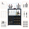 Takywep Wine Cabinet with Removable Wine Rack, Farmhouse Coffee Bar