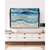 Lsrtoss Outdoor TV Cover - 52-55 Inch Weatherproof, Blue Coastal