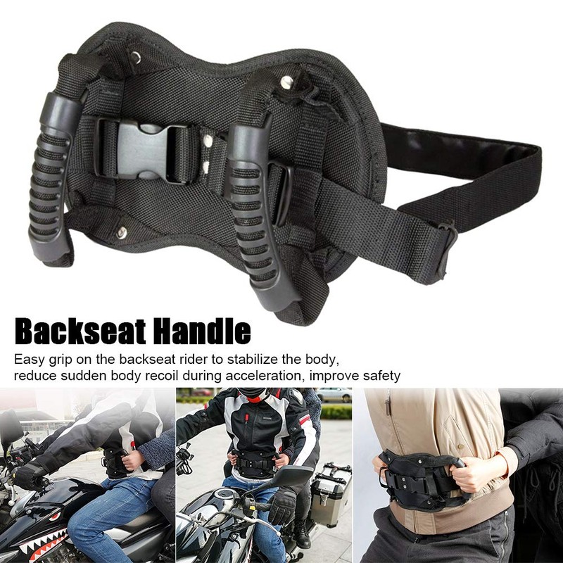 QOTSTEOS Motorcycle Passenger Safety Belt, Oxford Motorcycle Pillion Grab Handles,