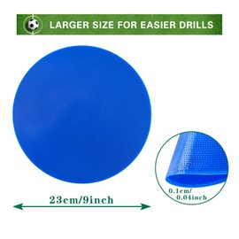 Aryjmz Spot Markers 9 Inch 20 Pcs Non Slip Rubber Floor Markers Flat Field Cones Poly Dots for Soccer Basketball Sports Speed Agility Training and Drills