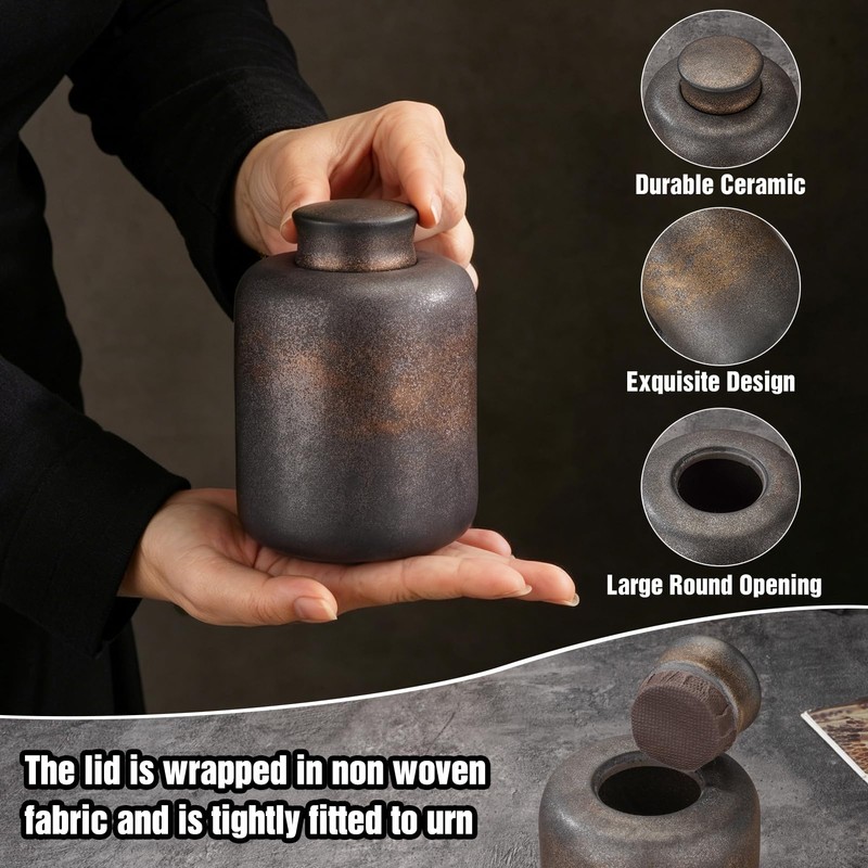 SOITIS Small Urns for Human Ashes Ceramic Decorative Urn Cremation