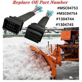 Snow Plow Wiring Harness Repair Kit MSC04753 MSC04754 for Boss Snowplow Blade,13 Pin Connector Repair Ends Vehicle Side and Plow Side