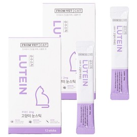 Frombet cat pure stick nutritional supplement, 12 servings, tear improvement eye health, 2 pcs / 프롬벳 고양이 순수스틱 영양제, 12회분, 눈물개선눈건강, 2개