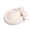 F FADVES British Style Pillbox Hat Retro Wool Fascinator Wedding
