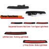 ADIIL 2PCS Smoked Lens Red LED Rear Bumper Bar Reflector