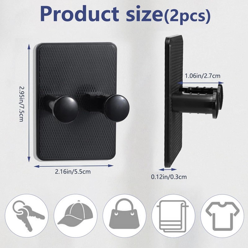 2 Pcs Razor Holder for Shower, Shaver Holder Hanger Hooks