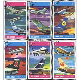 Umm AL Qaiwain 603A-608A (complete.issue.) fine used/cancelled 1972 International Airlines (Stamps for collectors) Airplanes/Balloons/Zeppelins/Aviation