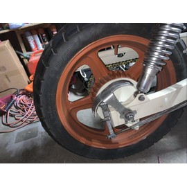 EACCESSORIES EA Rolled License Plate Relocation Holder Bracket for Honda Shadow 1100 Sabre 1985-2008 - Rear Axle Tag Mount - Lightweight, Highly Durable, Rustproof (1-inch Hole)