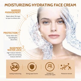 Vitamin C Face Cream, Vitamin C Cream with Hyaluronic Acid & Vitamin E, Anti Ageing Vit C Serum Day & Night Face Cream, Boost Skin Collagen, Brighten Hydrate and Plump Skin