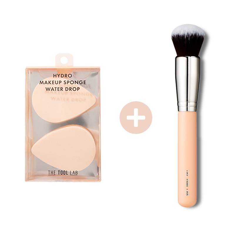 THE TOOL LAB 105 Foundation Brush Set (Brush+Foundation Brush Cleanser)