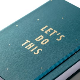 Busy B Undated Planner - Pine - Faux Leather Life Planner Diary with Undated Daily Schedule, Notes and To Do’s and Priorities with Elastic Closure and Ribbon Page Marker - FSC® Certified