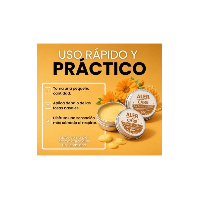 AlerCare Caléndula Y Miel Bálsamo Nasal 10g Pack 2