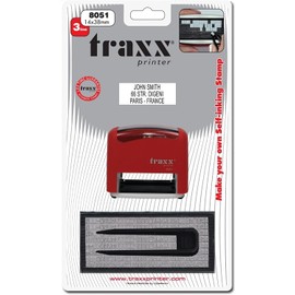 Traxx 8051 Self-Inking DIY Text Rubber Stamp kit up to 3 Lines of Text 3mm Character Height