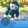 TETEGDCX Impermeable para Perros Grandes, con Capucha y Rayas Reflectantes,