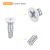 uxcell #8 x 1/2" White Screws Self Drilling Screws, 20pcs