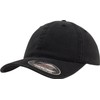 Flexfit Garment Washed Cotton Dad Hat, Black, S/M