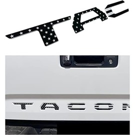 Insert Letters Emblem Tailgate Compatible with 2016-2023 (Black America Flag)