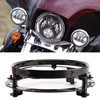7 inch Chrome Round Headlight Ring Mounting Bracket Compatible with