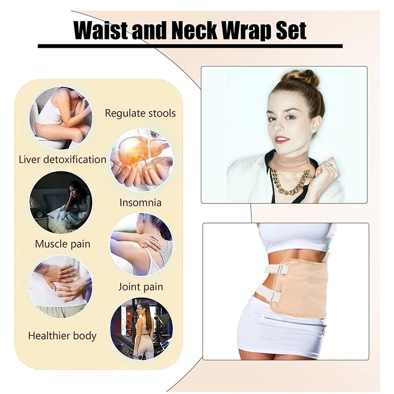 Waist Neck Castor Oil Wrap Reusable Washable Leakage Proof Soft