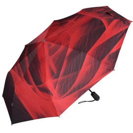 Knirps E.200 Medium Duomatic Pocket Umbrella, Spheres Ruby