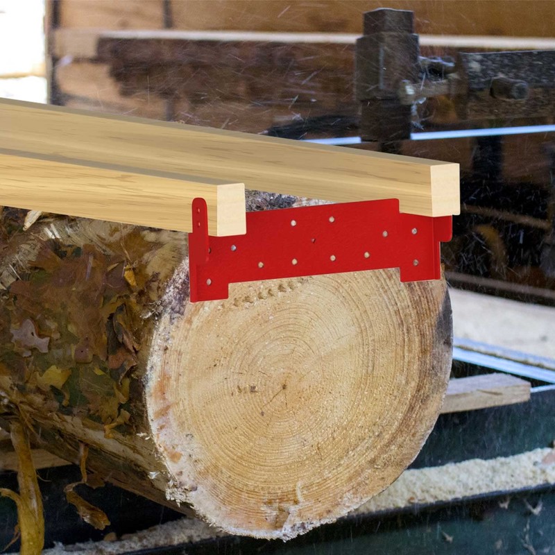 Zozen Chainsaw Mill Guide Rail Lumber Metal Brackets, 2 Pack