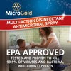 MicroGold Multi-Action Disinfectant Antimicrobial Spray Tested and Proven Effective to