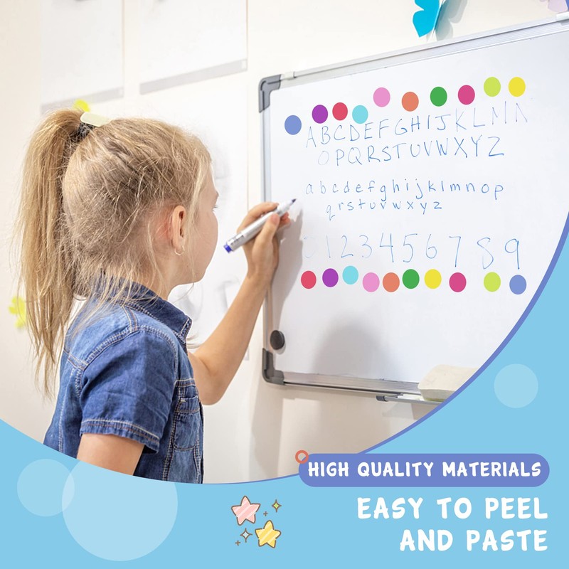 Dot Stickers, 1200 PCS 10 Color Style, 3/4 Inch Round,