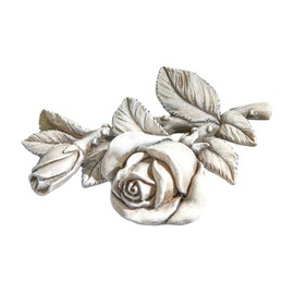 3 Pagen Rose Memorial Ornament - Rose Memorial Stone - Stylish and Timeless Grave Decoration - Durable Material Ideal for Outdoor Use - Rose Design - Beige