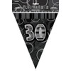 Unique Party 55314 - 12ft Foil Glitz Black 30th Birthday