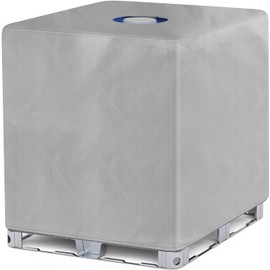IBC Tote Cover for 1000l Rain Barrel,275 Gallon Outdoor Water Tank Protective Cover,Waterproof Water Tank Cover for Rain Water Barrel (silver)