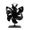 Butterfly shaped 6-blade wood burning fireplace fan, log burner safe