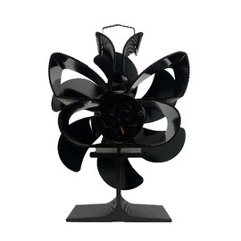 Butterfly shaped 6-blade wood burning fireplace fan, log burner safe home fireplace fan, suitable for wood/fireplace, environmentally friendly and efficient fireplace fan, thermal furnace fan, durable