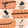 HUHOLE Black Pegboard Hooks 12 Inch, 25PC, Heavy Duty Peg