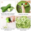 Spiralizer, 4-in-1 Handheld Vegetable Chopper, for Vegetables and Fruits, Green