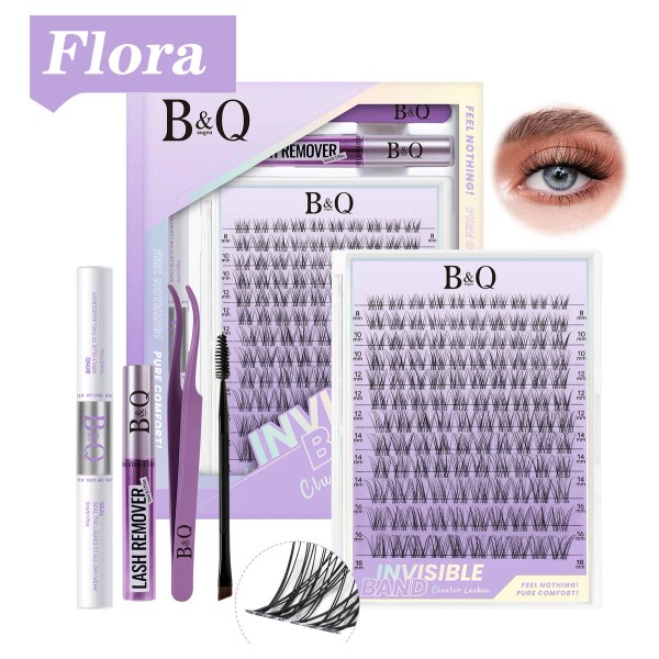 Kit De Extensiones De Pestañas Flora B&q Raíces Invisibles Con