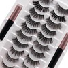 20pcs Magnetic 3D False Eyelashes Reusable Fluffy Magnetic Artficial Lashes