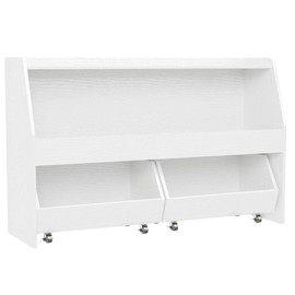 【24h to ship】COZPAW 2-Tier Mobile Children’s Toy Storage Cabinet-Rack with Wheels  | Smooth Mobility Organiser cabinetorganizer - Specification: 2-Tier, Color: Wood color