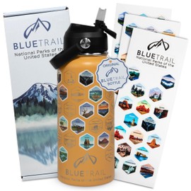 BlueTrail National Parks Water Bottle with Stickers
