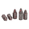 6 Pcs Bullet Metal Dice Set Micro Polyhedral Bloodstained Bullet