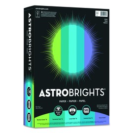 Astrobrights 20274 Color Paper -"Cool" Assortment, 24lb, 8 1/2 x 11, 5 Colors, 500 Sheets