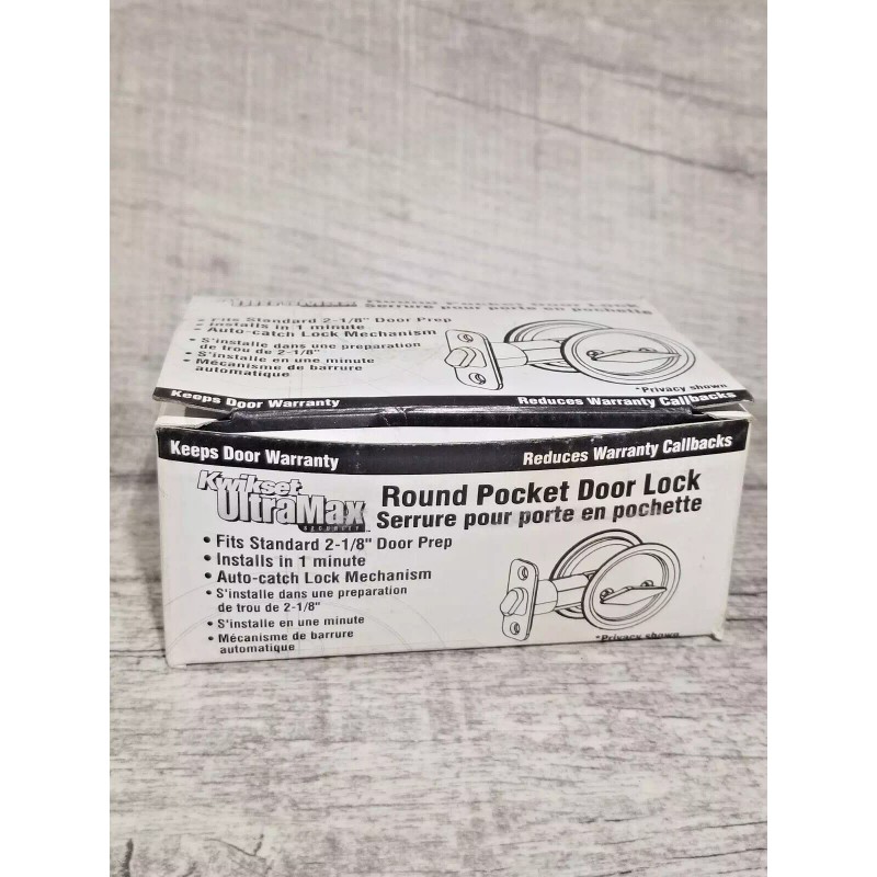 Kwikset 93340-001 Kwikset Round Pocket Door Passage Lock 334 10B