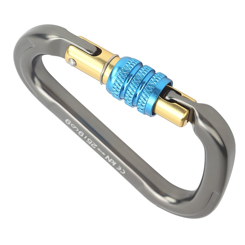 XINDA Climbing Carabiner Safety Buckle Quick Hanging D‑Type Screw Main