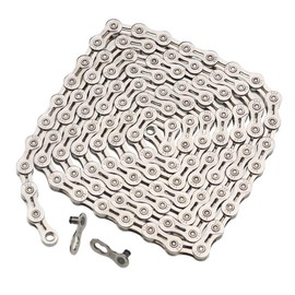 FSC Variable Bike Chain, 8 Speed, 9 Speed General Purpose, Lightweight Hollow Hollow Hollow Carving Design 116L (Silver)