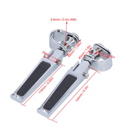 Highway Pegs Footrest, Folding Highway Footrests High Strength for Round Tube Frame or Motor Protection for 1 Inch 1-1/4 Inch Engine Protection/Pipes