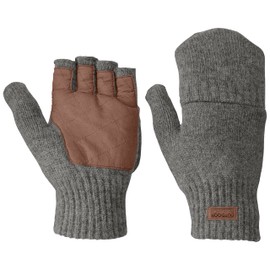 Outdoor Research Men's Lost Coast Fingerless Mitts, Pewter, L