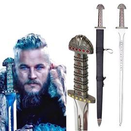 [Viking Cutlery] Viking Sword of The Ragnar Lothbrok Sword 40'' inch | Medieval Styled Authentic Steel Sword | Hand Crafted Engraved on Steel Blade Medieval Sword of Viking Best gift for Men (Ragnar Sword)